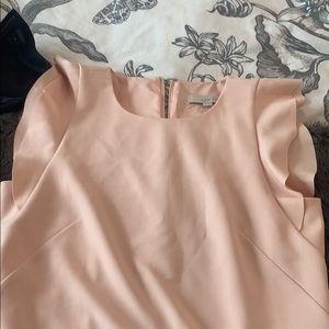 Loft - Light Pink Dress with Flutter Sleeves